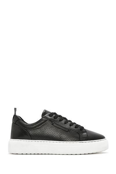 Derimod Men's Black Lace-Up Leather Sneaker 25Sfd 640414