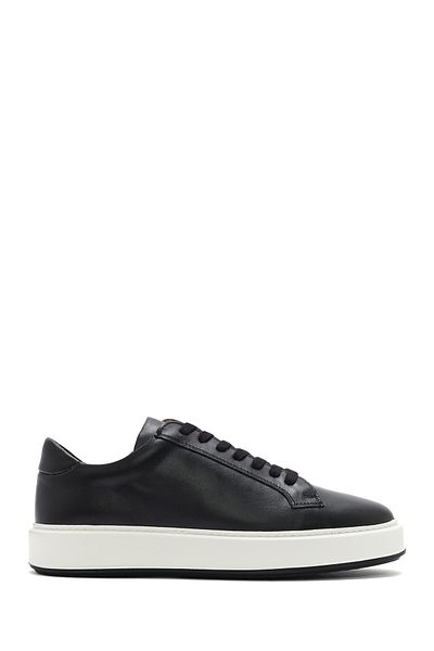 Derimod Men's Black Thick Sole Lace-Up Leather Sneaker 25Sfd 630718