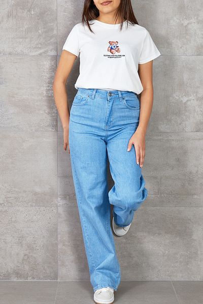 DPARİS Women's Teddy Bear Printed T-Shirt