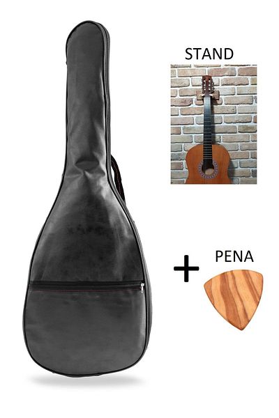 Donizetti Θήκη ακουστικής κιθάρας All Standard - Ξύλινο Πένα - Βάση κρεμάστρα τοίχου - Δώρο