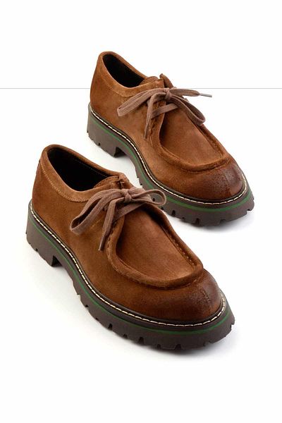 Bambi Taba Leather Men's Casual Shoes E 01901020202