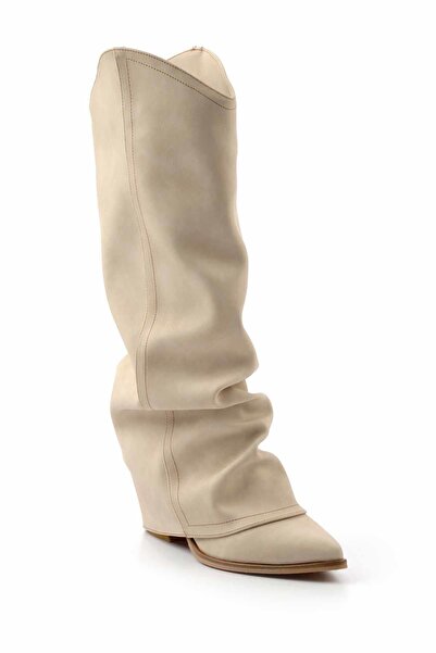 Bambi Matte Beige Women's Boots K03140202409