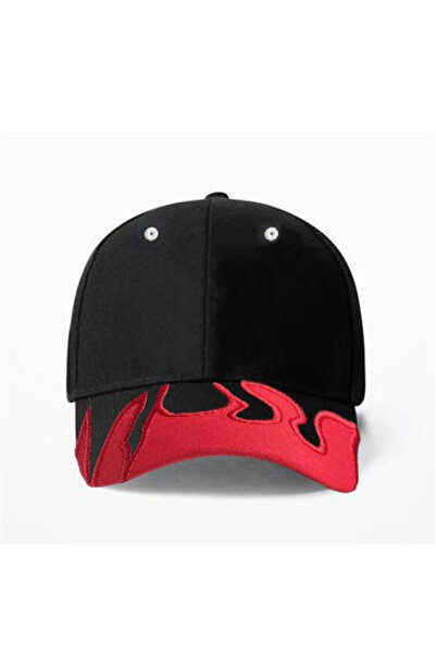 Köstebek Black Red Flames Hat