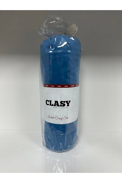 Clasy طقم ملاءات مرنة فردية من Ranforce - أزرق عادي