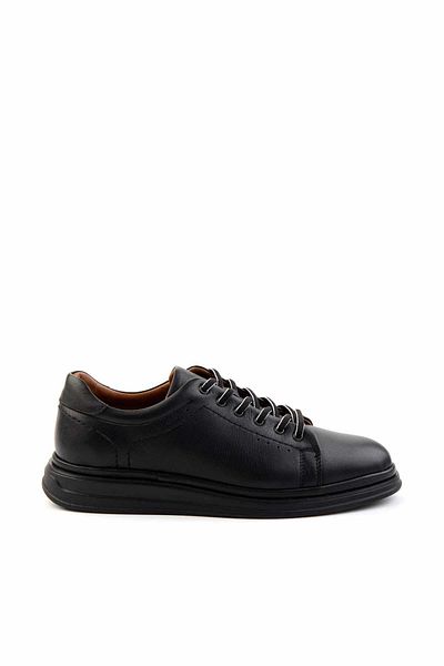 Bambi Μαύρα Δερμάτινα Ανδρικά Παπούτσια Casual E01442056040