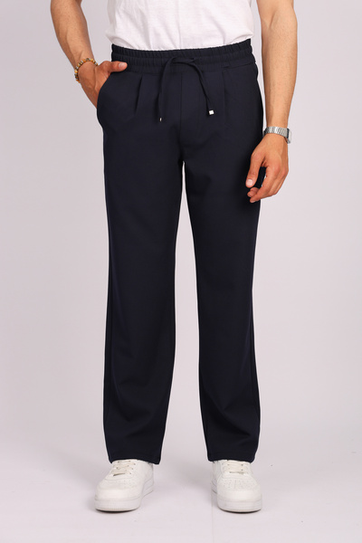 JAKOTTO Men's Pleated Baggy Elastic Waist Trousers
