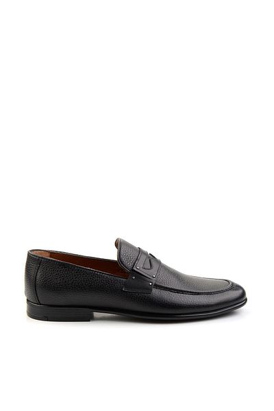 Bambi Black Leather Men's Casual Shoes E 01758308440