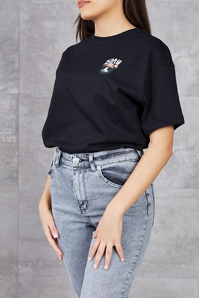 DPARİS Tricou cu imprimeu supradimensionat pentru damă