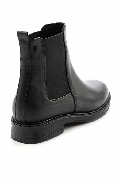 Bambi Black Genuine Leather Women's Boots & Bootie K02531205703