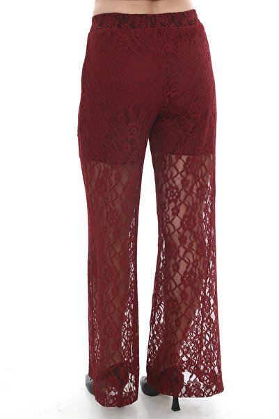 MODAMOR Shorts Lined Bordo Lace Pants