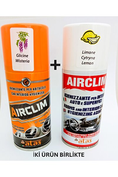İtalyan ATAS Airclim Limon Dezenfektan Gaz Bombası 150ml