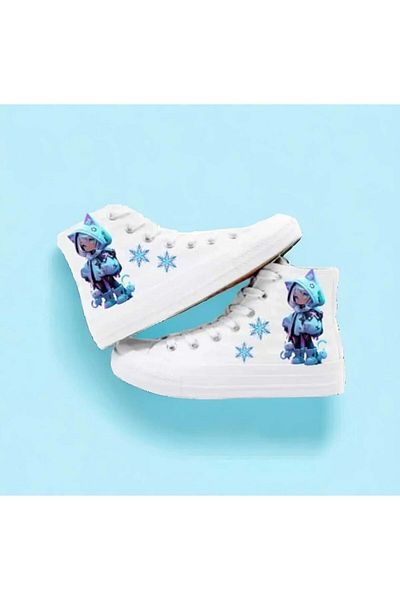 archiepet Pantofi sport cu model de pisică albastră pentru fete
