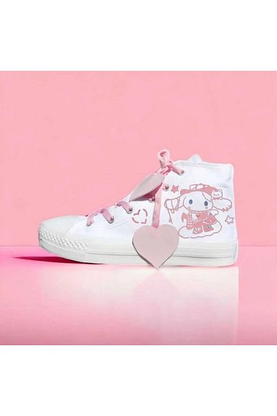 archiepet Sweet and Beaded Heart Lace-Up Children's Shoes for Girls