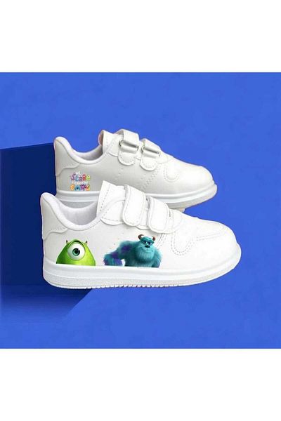 archiepet Pantofi sport pentru copii verzi cu imprimeu Monster - cu bandă