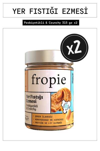 FROPİE Yer Fıstığı Ezmesi - Probiyotikli Crunchy 315 gr x 2 Adet