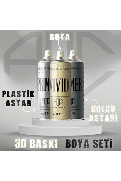 ARTOFCOLOUR Art Of Colour 3d Baskı Sprey Boya+plastik Astar+dolgu Astarı