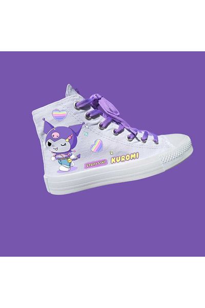 archiepet Pantofi de pânză Lovee Mov cu șireturi Kurominic Sweet Girl Cartoon Pantofi casual anti-alunecare
