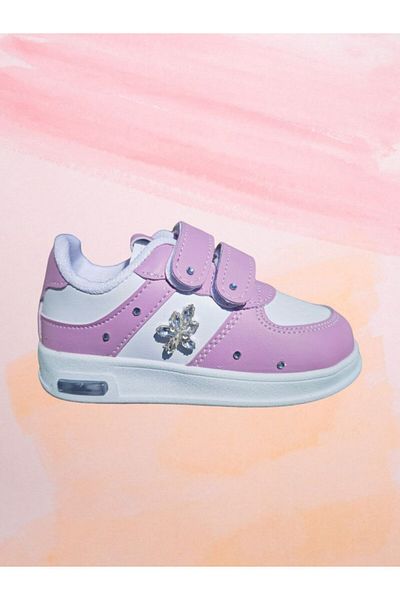 archiepet Purple Color Girls Sneakers with Crystal Shiny Stones
