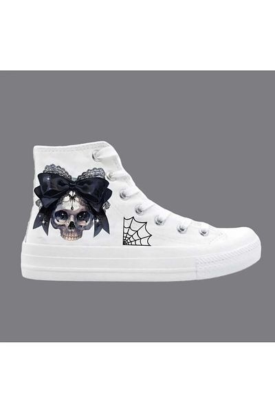 archiepet adidași pentru femei cu design special, cu craniu, pânză de păianjen, pentru fete