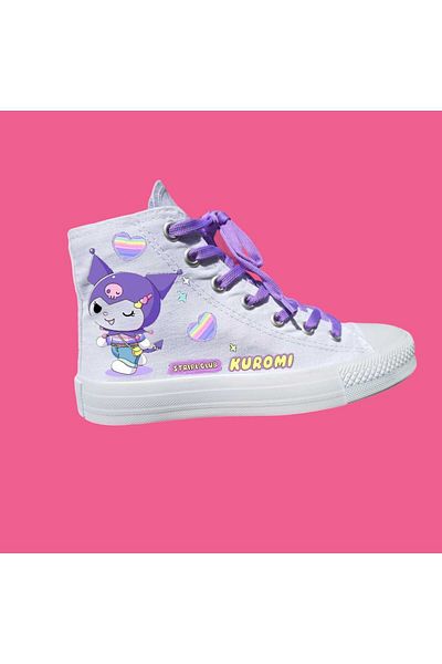 archiepet Pantofi de pânză Lovee Mov cu șireturi Kurominic Sweet Girl Cartoon Pantofi casual anti-alunecare