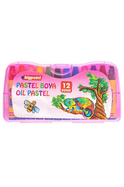 Bigpoint 12 Colored Oil Pastel Paints - Pink Boxed