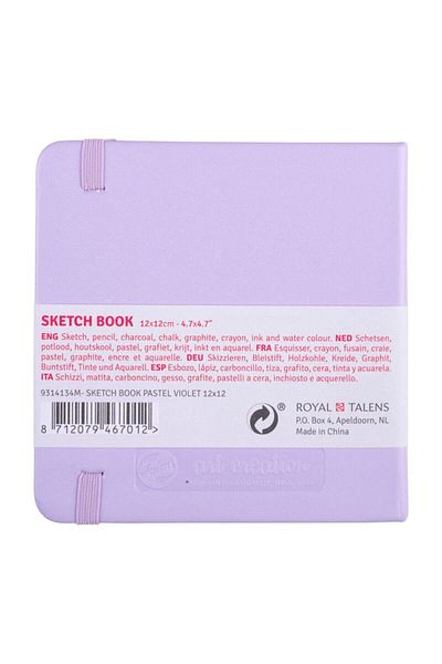 Talens Art Creation Sketchbook Hard Cover Sketchbook 140 Gr 12X12 cm 80 Yp Pastel Violet