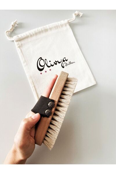 Olivya Dükkan Natural Horsehair Cellulite Brush - for Dry Brushing & Massage