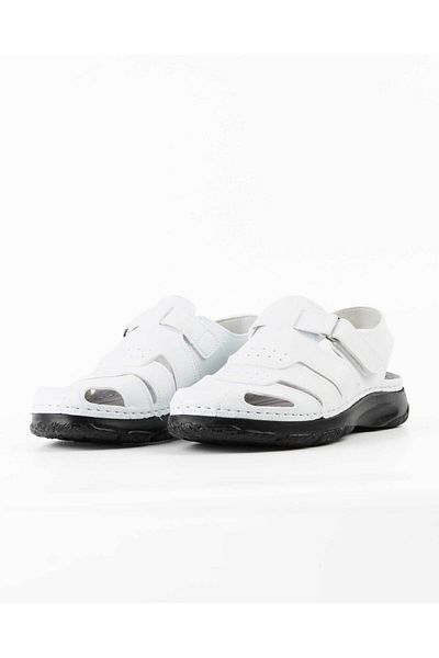 Tigerline Casual Men's Comfort Sandals Ms700 White Fanetta Orthopedic Velcro Sandals