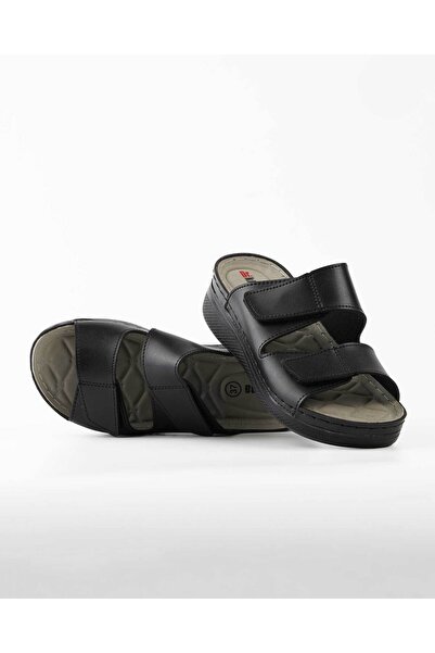 DR KLOMPA Жіночі тапочки DK1163 Чорні літні ортопедичні тапочки для дому та в...