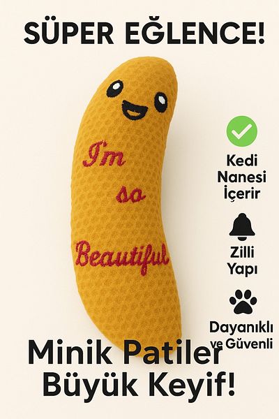 Dalipet Cat Toy Plush Interactive with Catnip and Bell, Stress Reducer, Relaxing Playmate