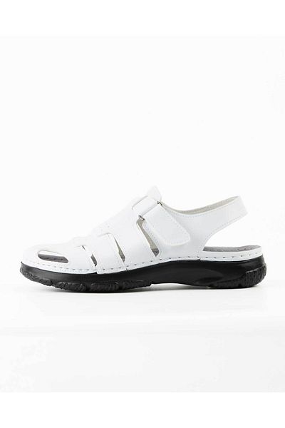 Tigerline Casual Men's Comfort Sandals Ms700 White Fanetta Orthopedic Velcro Sandals