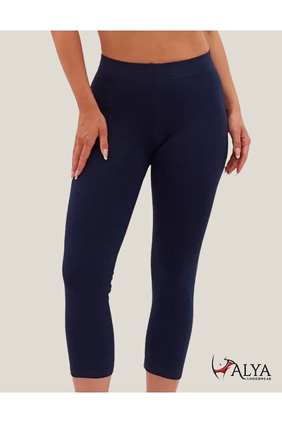 ALYA UNDERWEAR Below Knee Capri Leggings High Waist Lycra Diving Fabric