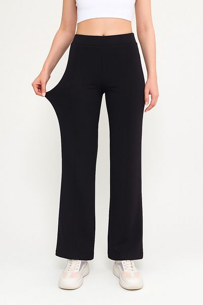 ASTRAC Modal-Containing Women's High Waist Loose Wide Leg-Front Ribbed Grass Pants (New)