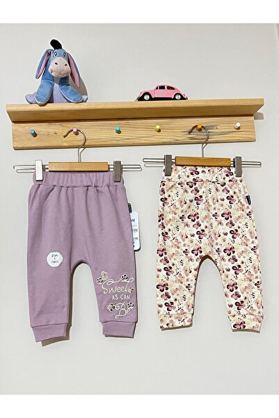 Miniworld Kız Bebek İkili %100 Pamuklu Pantolon
