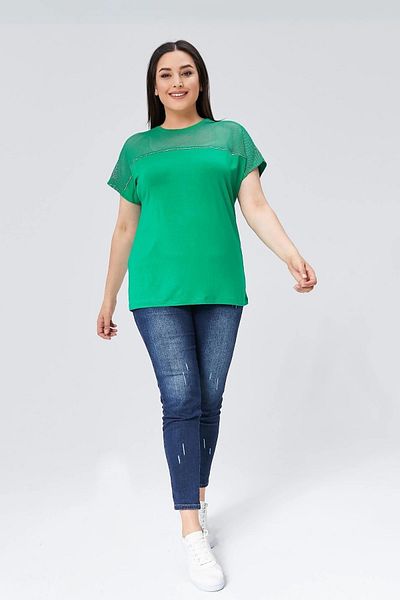 aytemas Stone Detailed Mesh Garnished Blouse
