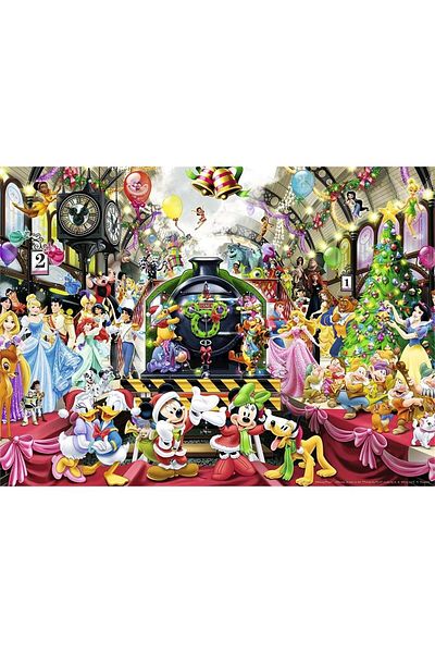 RAVENSBURGER 500 Piece Puzzle Disney Christmas Train Disneyland Christmas Train Puzzle