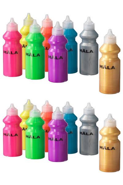 IKEA IKEA Drawing and Painting Color Set/Glitter, Mixed Colors, 8 Colors, 2 Sets