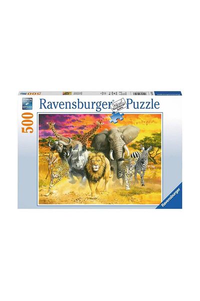 RAVENSBURGER لغز الحيوانات الأفريقية المكون من 500 قطعة