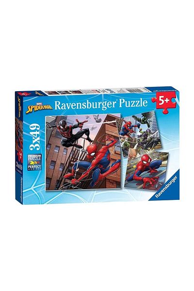 RAVENSBURGER 3x49 قطعة بازل قطع سبايدرمان متعدد الألوان