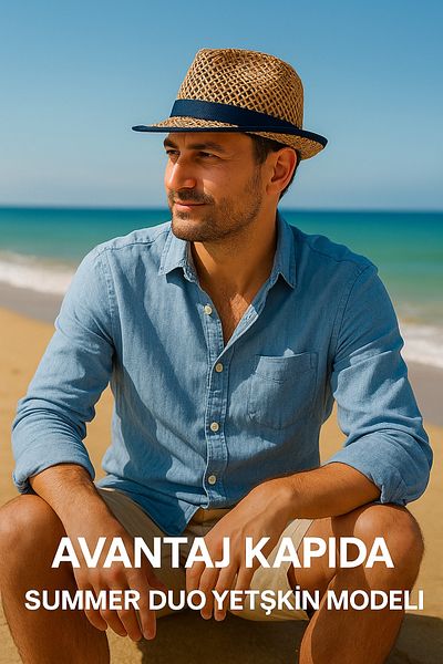 Avantaj Kapıda Verano Uomo Premium Summer Fedora Hat – Breathable, Anti-Sweat, Beach and City Style