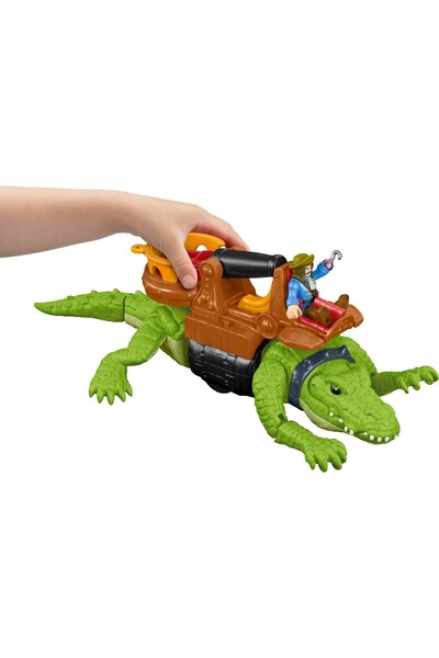 mattel Imaginext Yürüyen Timsah Ve Korsan Hook, Timsah, Eli Kancalı Kaptan Hook Figürü Ve Hazinesi Imaginex