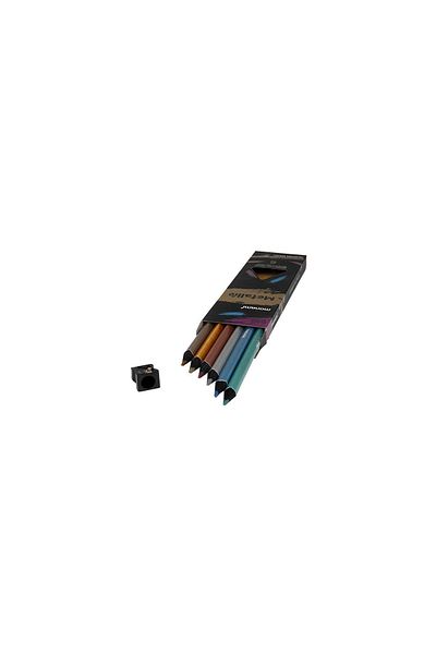 Monami Metallic Jumbo 6-Piece Dry Paint Set