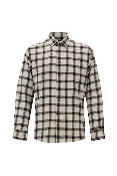 Abdullah Kiğılı Long Sleeve Regular Fit Plaid Lumberjack Cotton Shirt
