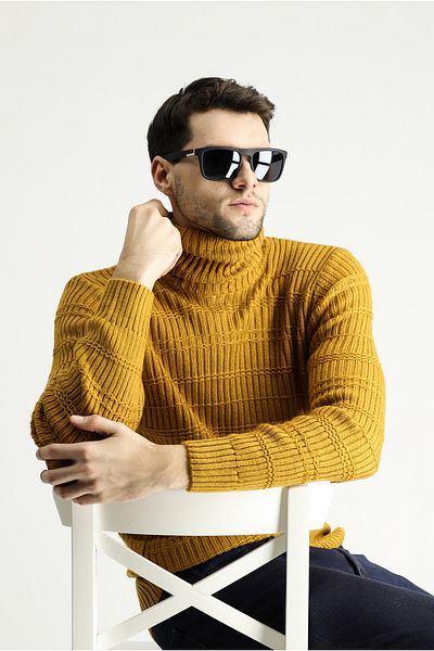 Kiğılı Turtleneck Slim Fit Slim Fit Patterned Knitwear Sweater