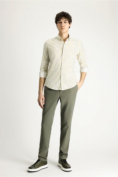 Kiğılı Βαμβακερό πουκάμισο με στάμπα Slim Fit - Μακρυμάνικο