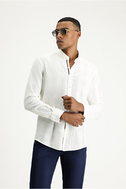 Kiğılı Cămașă cu mânecă lungă, slim fit, cu imprimeu sport, din bumbac, cu gu...