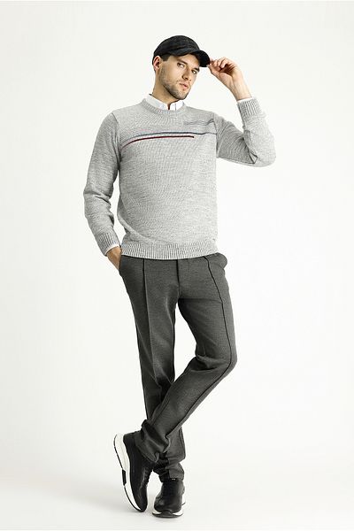 Kiğılı Crew Neck Regular Fit Patterned Knitwear Sweater