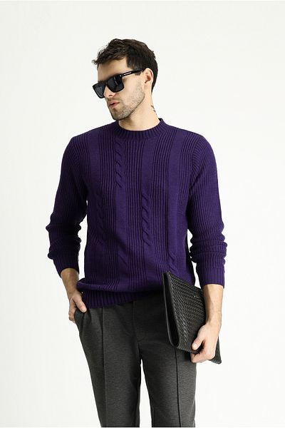 Kiğılı Crew Neck Slim Fit Slim Fit Patterned Knitwear Sweater