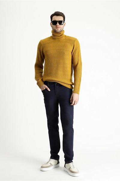 Kiğılı Turtleneck Slim Fit Slim Fit Patterned Knitwear Sweater