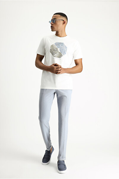 Kiğılı Βαμβακερό μπλουζάκι με στάμπα - Crew Neck, Regular Fit